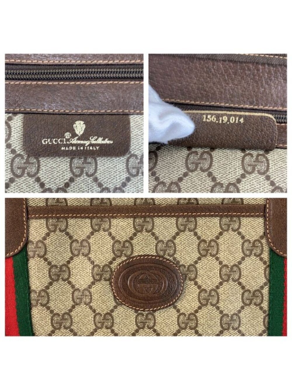 Gucci Vintage Sherry Line GG Supreme Canvas 156 19 014 Boston Bag - Picture 3 of 9